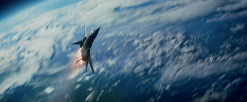 Xavier’s X-Wing escaping Earth’s orbit.